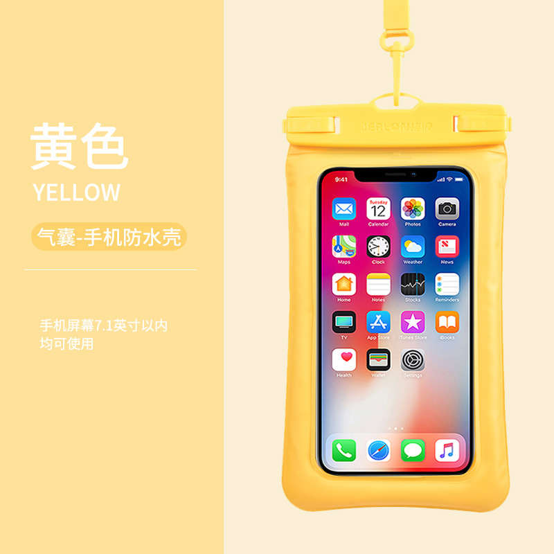 Especial de 7 pulgadas bolsa de aire ziplock bolsa para llevar teléfono móvil bolsa impermeable transparente caja del teléfono móvil pantalla táctil natación