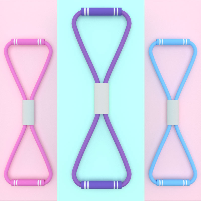 Dispositivo de tensión de 8 palabras en casa fitness banda elástica equipo de yoga hombro abierto femenino belleza espalda artefacto Dispositivo de estiramiento cuerda delgada