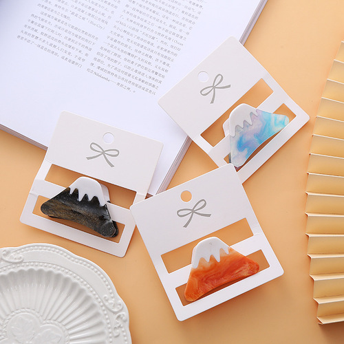 Japanese-style Mount Fuji gradient braided acetate hair clip, fresh and cute claw clip, high ponytail hair accessory, bun hair accessory at the back of the head