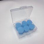 正品白色蓝色硅胶泥6粒装防噪音耳塞防水耳塞隔音降噪助睡眠耳塞