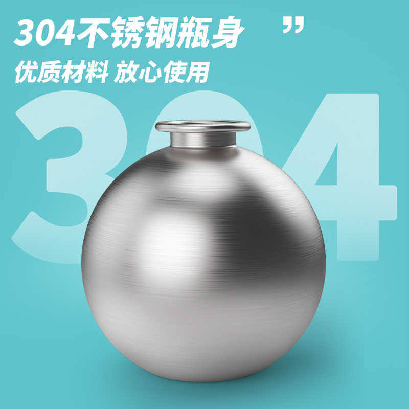 HOPE PET Bottle 304 acero inoxidable plegable esférico bebedor de agua para perros pequeños usuarios de agua portátil exterior