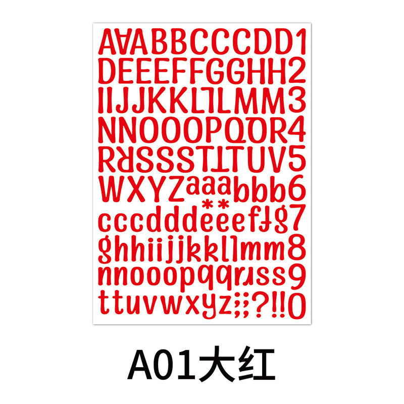 レターステッカークロスボーダーカラー英語英数字組み合わせ diy ステッカー水カップコンピュータ装飾防水ステッカー|undefined