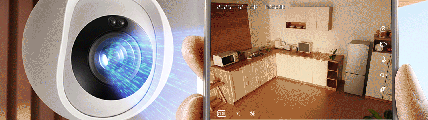 2026新款无线高清家用摄像头远程手机监控器360度无需wifi网络
