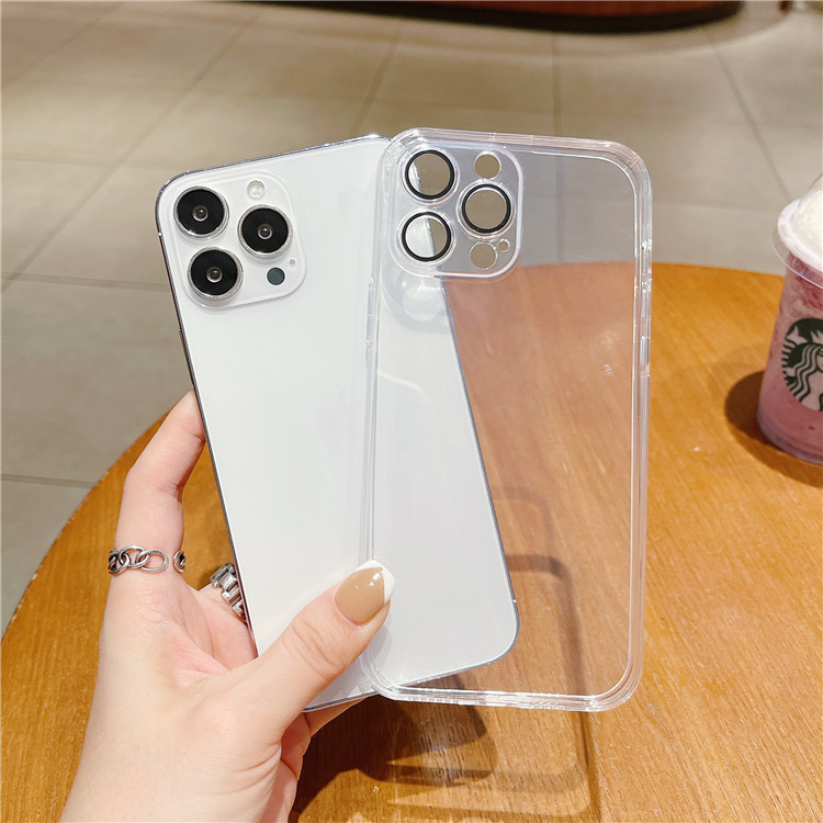 Comes with Lens Film Suitable for Iphone17 Mobile Phone Case Apple 12Mini Transparent Anti-Fall 13Mini Soft Protective Case