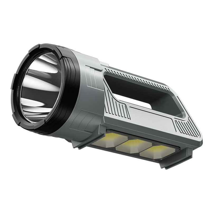 Transfronterizo nuevo recargable súper brillante de largo alcance linterna de luz fuerte reflector portátil multifunción luz de emergencia hogar al aire libre