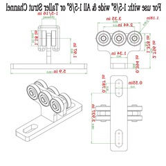 承重型吊輪推拉滑輪軌道五金型滑輪組件  rolley