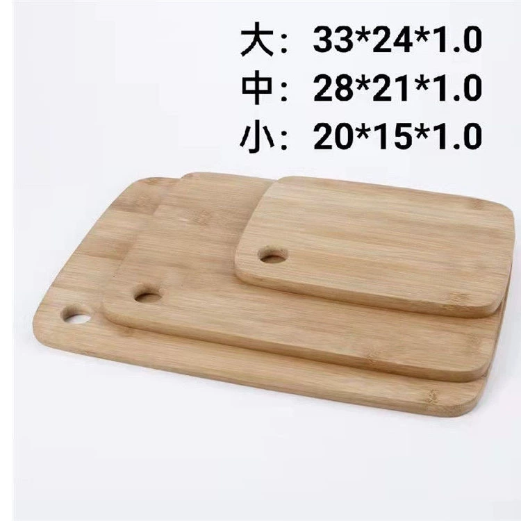 Bamboo Cutting Board, Solid Wood Rectangular, Dual-Use Fruit & Food Prep, 20×15–33×24 cm
