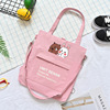 Cute shopping bag, universal capacious shoulder bag, backpack, linen bag, Korean style