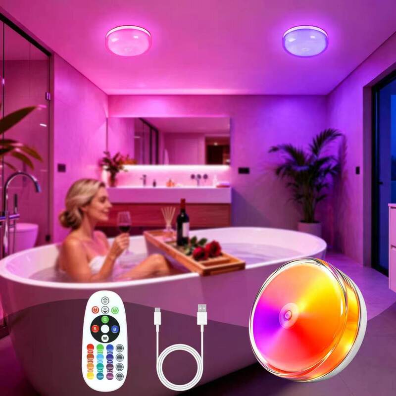 Amazon Rechargeable Shower Light Waterproof Wireless Multi-Color Changing Bedroom Closet Bathroom Light Waterproof Night Light Amazon Rechargeable Shower Light Waterproof Wireless Multi-Color Changing Bedroom Closet Bathroom Light Waterproof Night Light