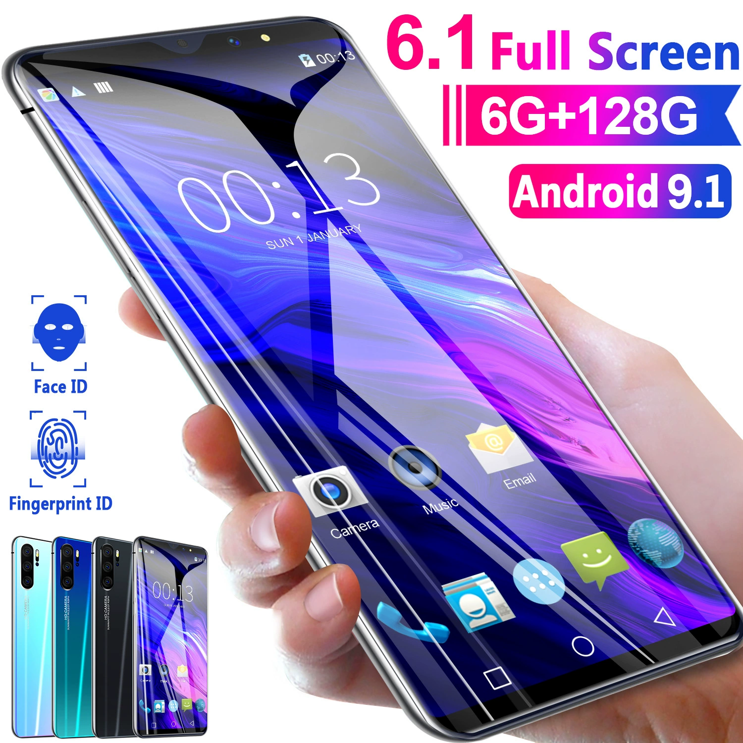 Поставки через кроссборсовую экспортную торговлю на Shopee, смартфон P41 Pro Android 6.1 с большим экраном, завод 1+8