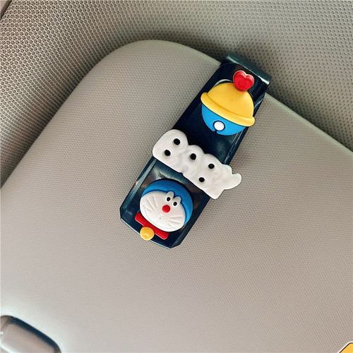 Car sun visor storage clip multifunctional cartoon car glasses clip car sunglasses holder card clip