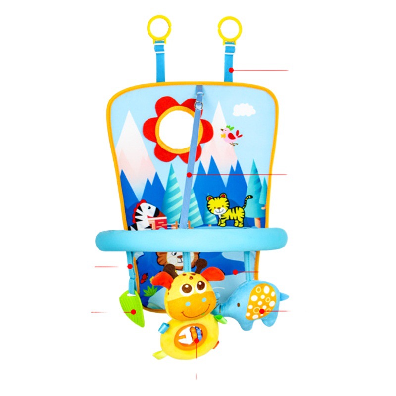 Aipinqi bebé fitness rack coche colgando coche asiento trasero cama de bebé colgando juguetes niños educación temprana pedal juguetes