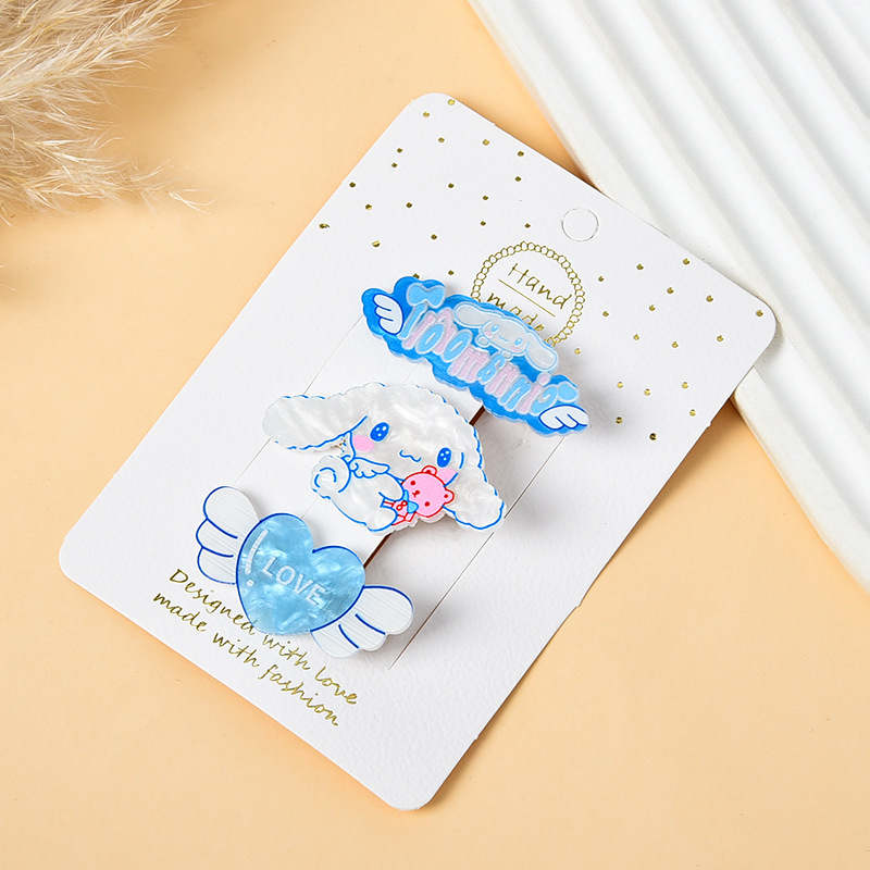 Sanrio nuevo estilo horquilla para niños lindo clip de flequillo de cabello roto de tres piezas clip de pico de pato de dibujos animados accesorios para el cabello de niña image 8
