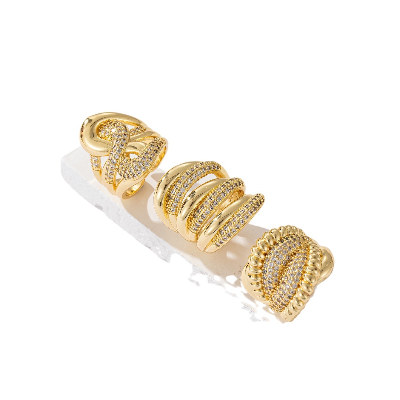 Retro adjustable fashionable geometric ring
