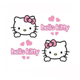 （一对装）Hellokitty后视镜贴可爱卡通KT车身灯眉划痕遮挡装饰贴