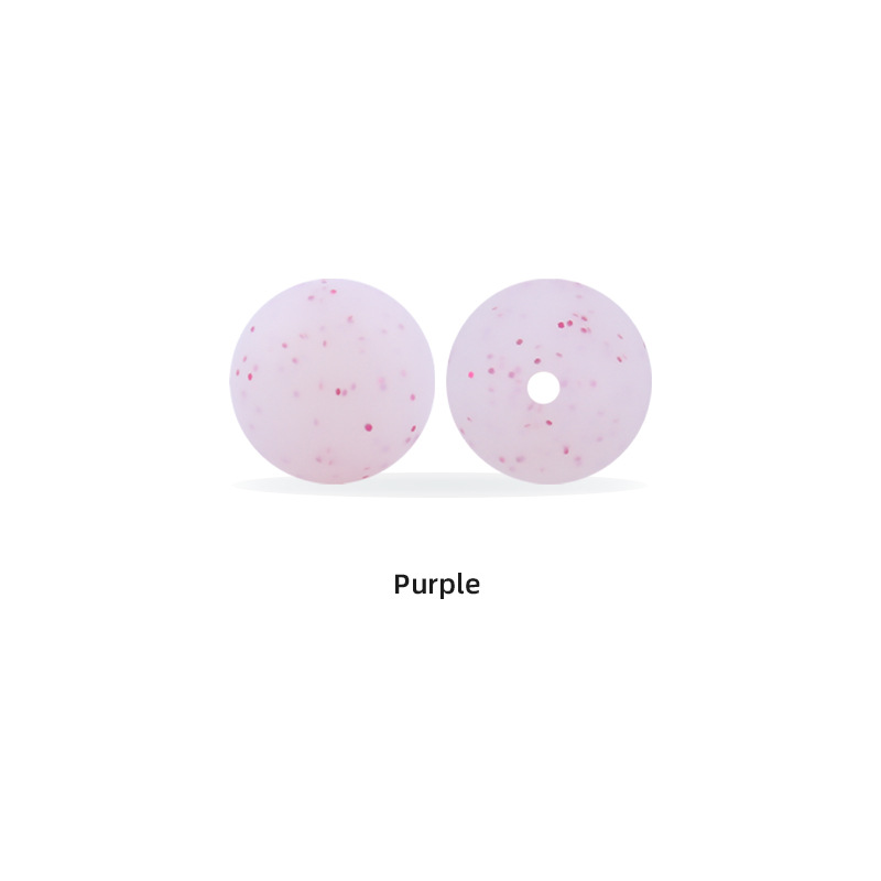 12mm y 15mm cristal impresión de silicona grado alimenticio DIY joyería chupete cadena mordedor pulsera collar Accesorios