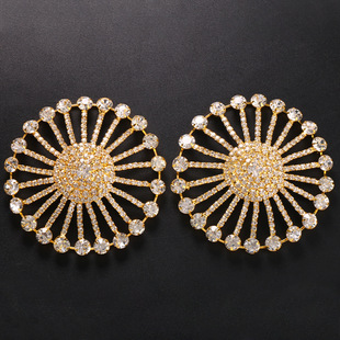 Amazon New Sexy Round Chest Patch European and American Fashion Rhinestone Chest Full Diamond Accessories body chain