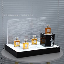 亚克力化妆品展示架香水时尚美妆品收纳整理展示台饰品发光陈列架