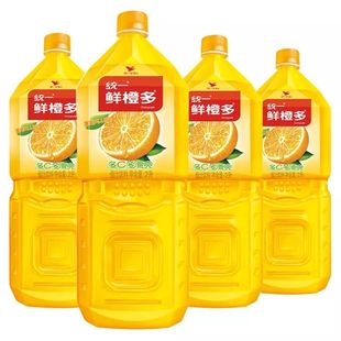 Uni-President Orange Juice 2L Bottled Juice Whole Box Orange Juice Drink Large Bottle Orange Juice Beverage Fruity Flavor Value Pack