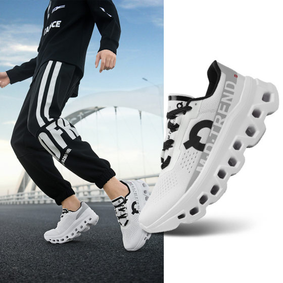 9912 men's shoes fly woven sprint running shoes fashion sneaker low mesh lightweight cushioning breathable running shoes