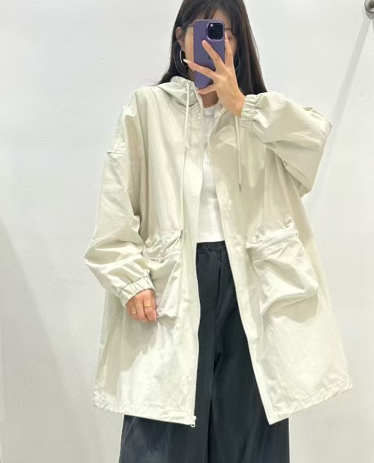 连帽外套 2025秋季新款 个性宽松大码风衣女时尚拉链上衣潮85053|undefined