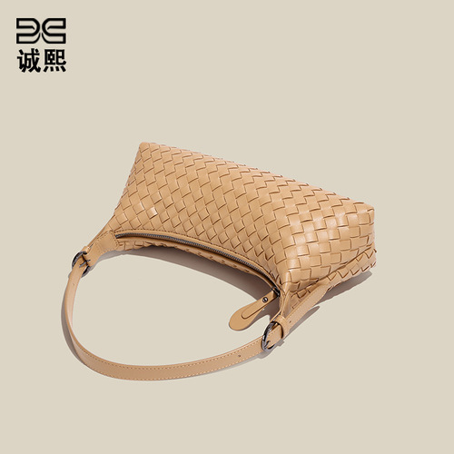 手提包包女夏季新款编织包高级感单肩斜挎包小仙女百搭时尚手拎包