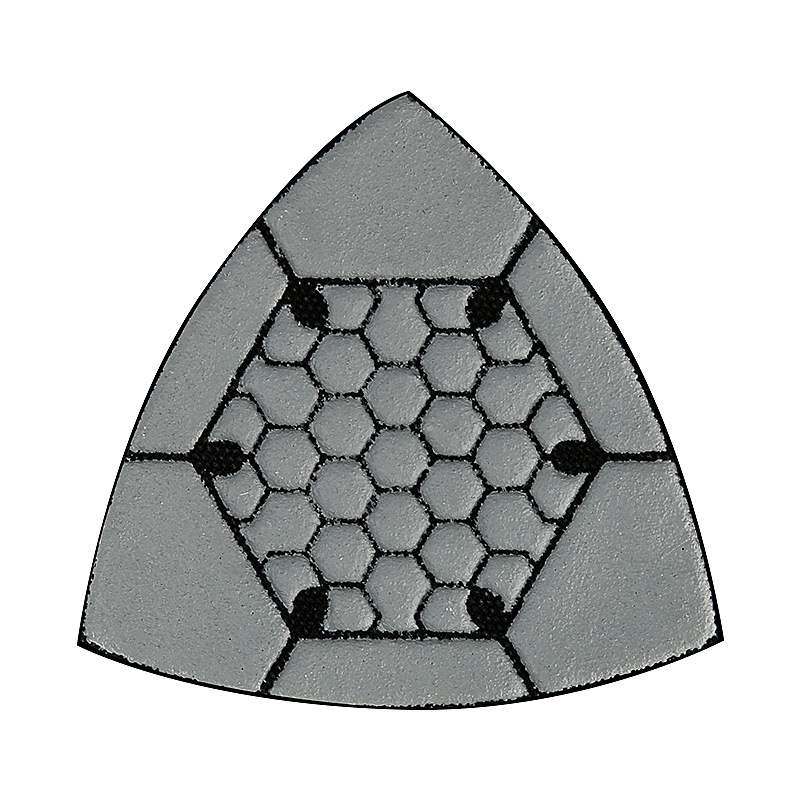 Diamante pieza de molienda en seco triángulo mármol piedra de cuarzo granito pulido y pulido universal tesoro piedra pieza de pulido en seco