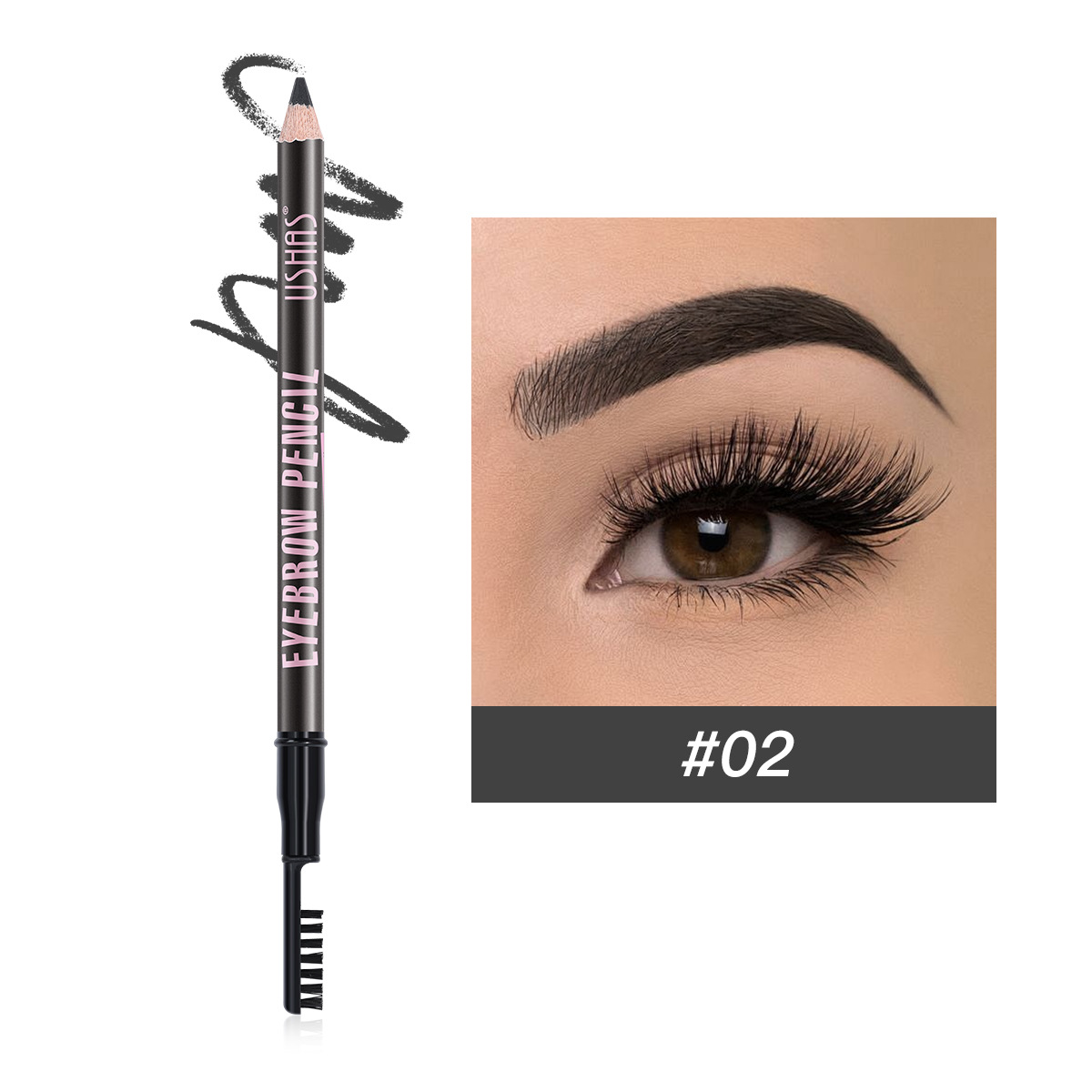 USHAS Amazon Europa y América venta caliente punto transfronterizo venta caliente impermeable y duradero lápiz de cejas UP007