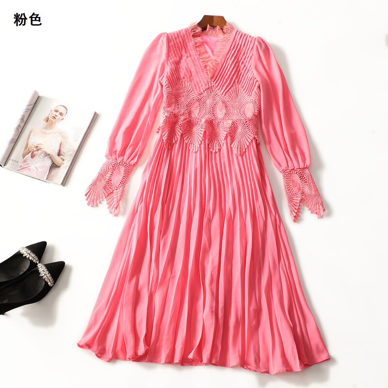 414580 Autumn long-sleeved extended-length dress Shenzhen Mingwei wholesale quality women's clothing clearance