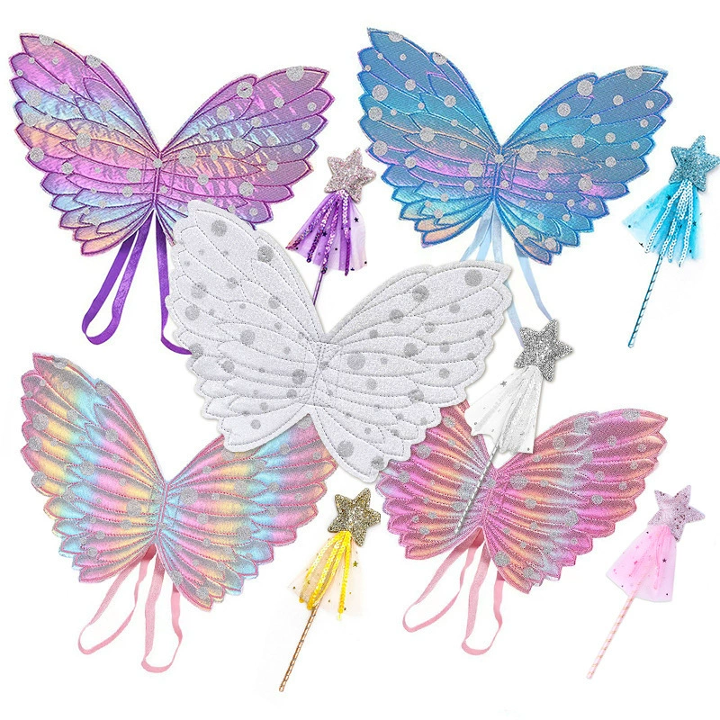 Трансграничные новые горячие продажи Детские крылья ангела Фея Палка Чудесная Цветочная Фея