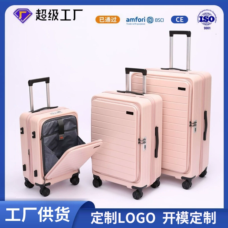 Многофункциональный чемодан на заказ с фронтальным открытием, дорожный чемодан, ручная кладь (размер 20inch), водонепроницаемый чемодан на колесиках, новая модель 2025 года