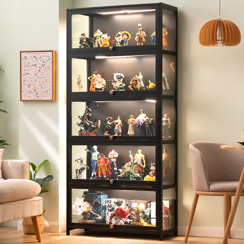 Home Storage Cabinet Storage Cabinet Multi-Layer Bedroom Home Hand-Made Display Cabinet with Cabinet Door Starting from One Piece