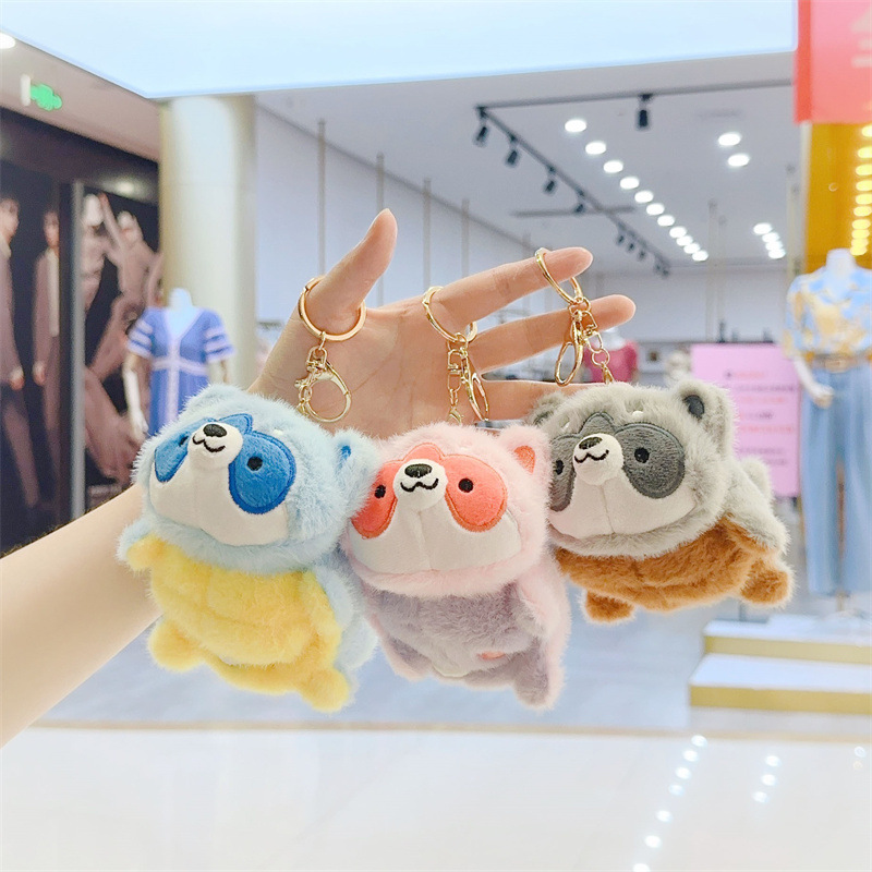 Cute Flipped Little Bear Charmer Fashion Panda Plush Toy Figure for Girls Bags Hangers Keychain Doll