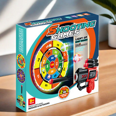 Creative Lighting Cross-border Sticky Ball Dart Glowing Round Bullseye Outdoor Sports Toy Set Gift for Kindergarten