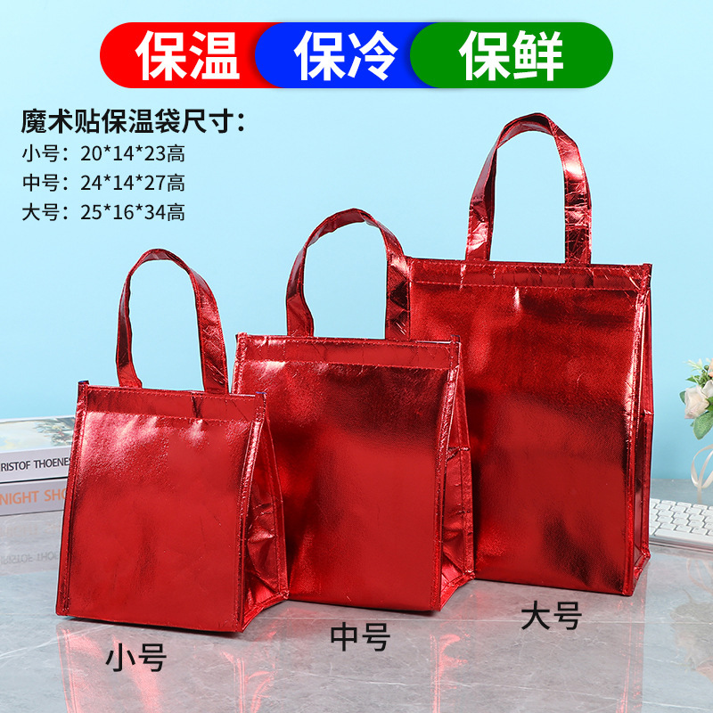 Bolsa de aislamiento de pastel personalizada para llevar olla caliente de carne asada para frutos del mar fresco paquete de hielo de embalaje de aluminio bolsas personalizadas