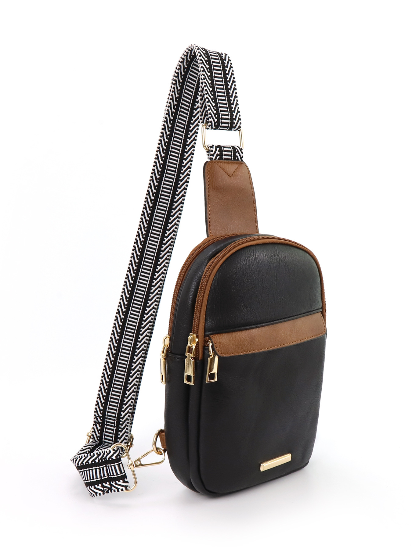 259g Weight Polyester Lining Material Zipper Closure Type Sling Strap Strap Type Fanny Pack Bags Type Daily Occasion Pu Leather Material Color Block Pattern All Seasons Season Unisex Gender Vintage Style Style Oval Shape Unisex Vintage Style Color Block Pu Leather Waist Bags 14