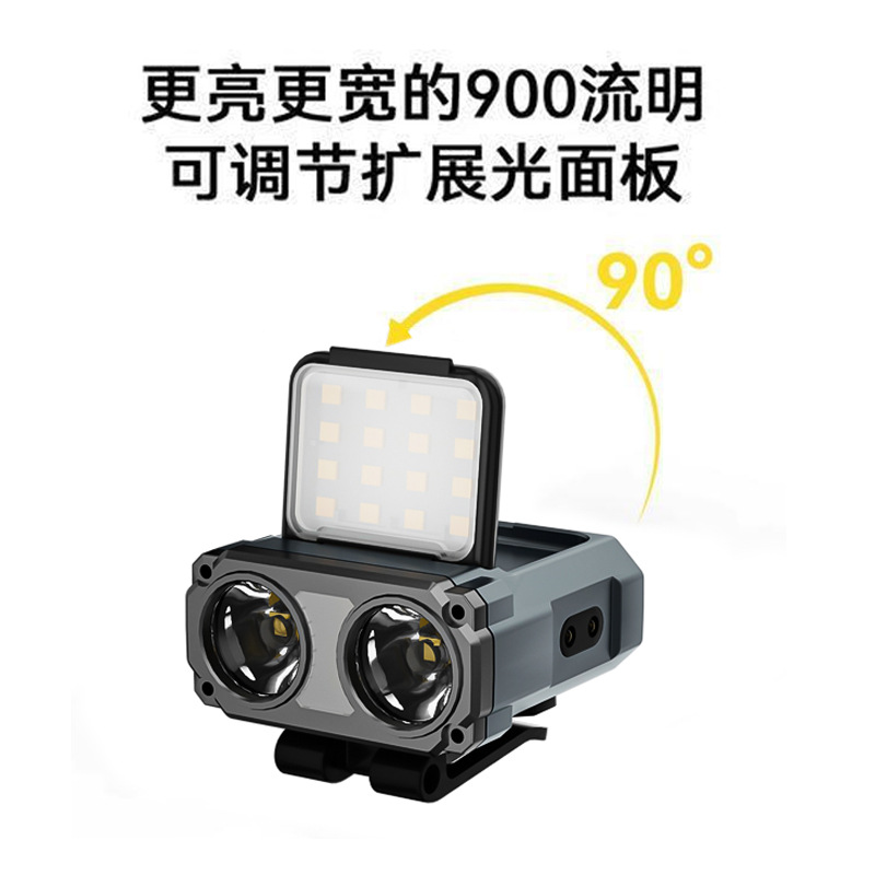 Transfronterizo nuevo faro de inducción Luz de pesca nocturna al aire libre luz de la tapa del clip luz de la bicicleta montada en la cabeza iluminación de emergencia