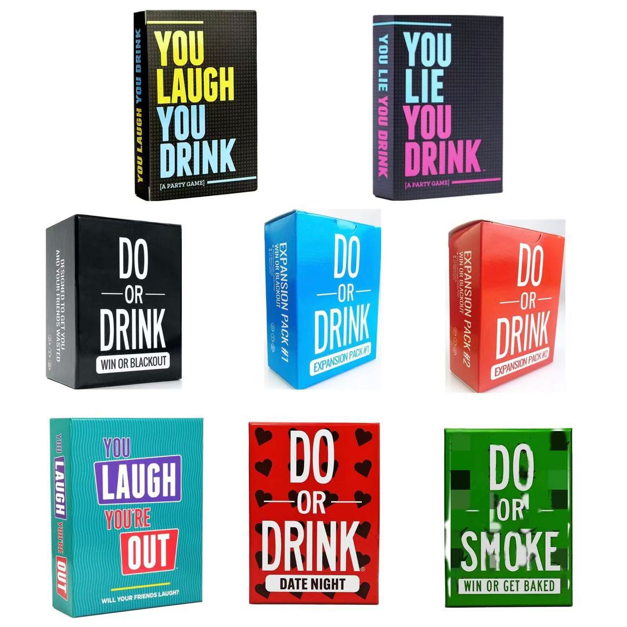 全英文的醉酒挑战You Lie You Drink谁撒谎谁喝酒家庭聚会桌游戏