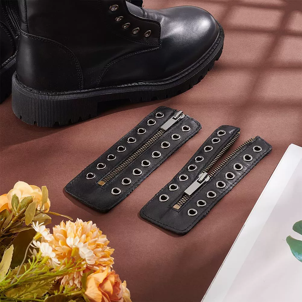 Boots with zipper, shoelaces, accessories, Amazon
