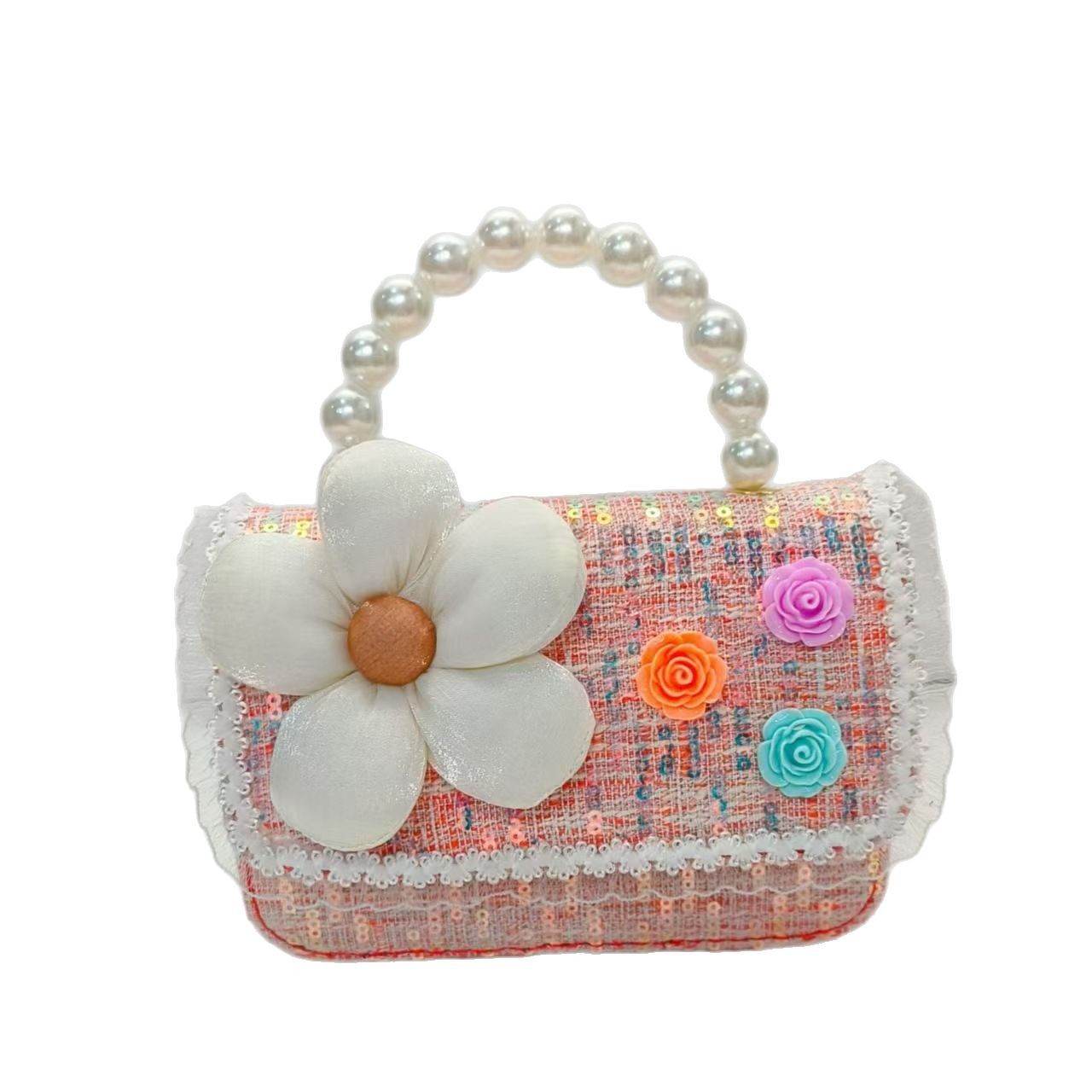 Bolso de princesa, bolso de perla, bolso de hombro, bolso de cambio, bolso de accesorios, bolso de cadena, bolso de Año Nuevo para chicas