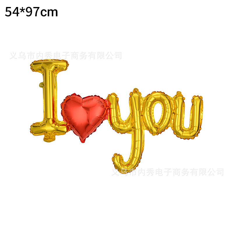 Nuevo Día de San Valentín globo de dibujos animados abrazo oso globo en forma de globo de amor Oso de aluminio película globo Decoración