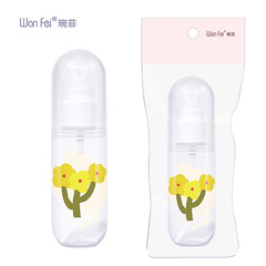 Full-face spray bottle with mist capsule bottle 50ml spray bottle transparent plastic bottle perfume essence cosmetic dispenser bottle