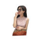 Celebrity Lin Zhiling's Same Style Pink Lace Sleeveless Dress Spring and Summer Slimming Look A-Line Pink Skirt for Women