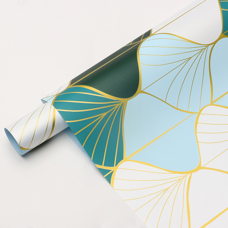 Huaxi Clio papel de arco de oro ventilador de flores papel de embalaje impermeable DIY regalo ramo de flores papel de embalaje de flores