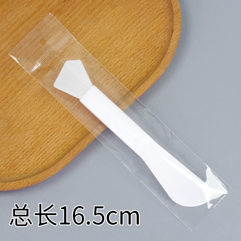 Large double-headed long-handled brush, diamond-shaped, white