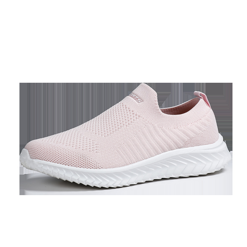 2025 primavera nueva pareja zapatos de tejido femenino cómodos zapatos casuales de malla transpirables zapatos deportivos de hombre zapatos de altura baja