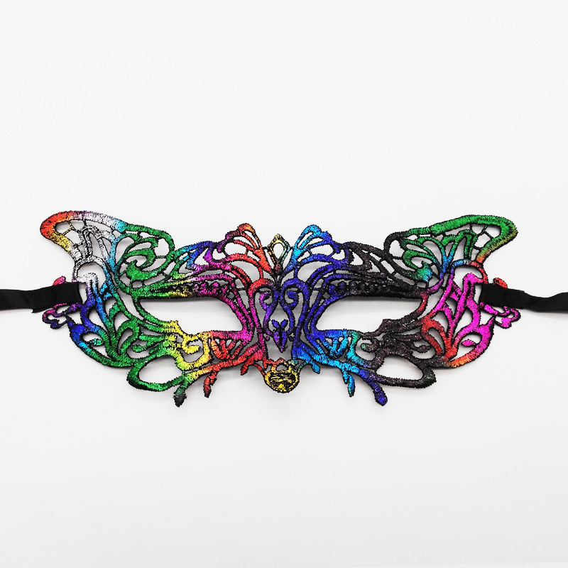 Máscaras de encaje transfronterizas, máscaras de encaje de fiestas de Halloween, máscaras de ojos especiales para carnaval de Halloween