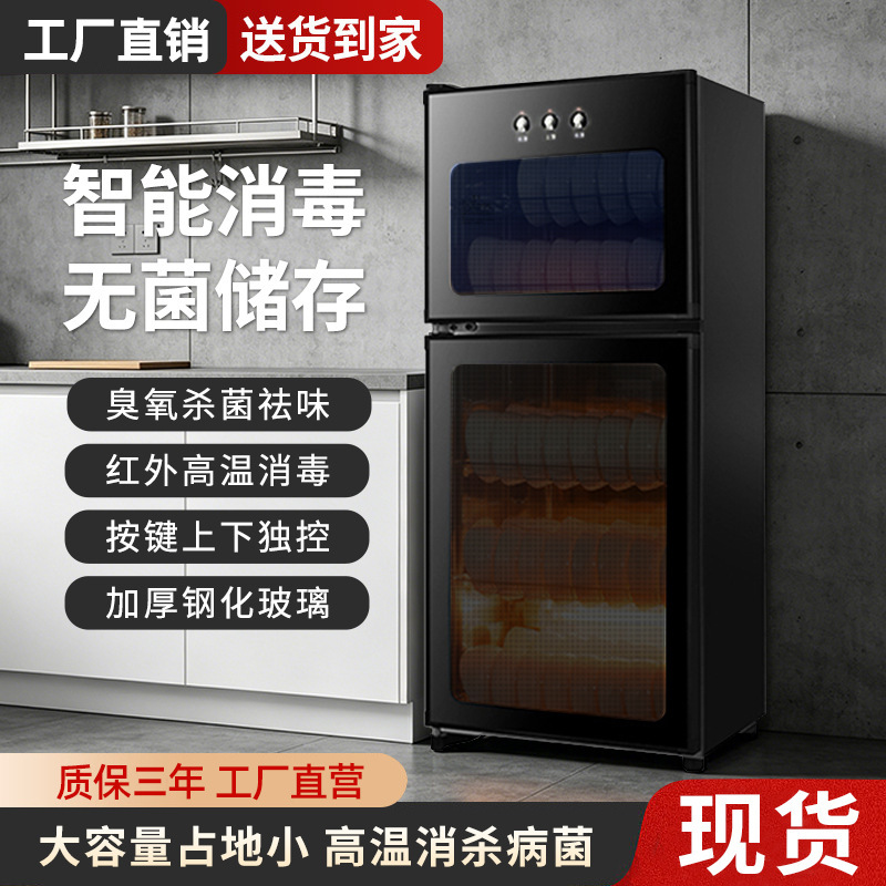 Haotaitai Disinfection Cabinet for Home Use, Double Door Vertical High-Temperature Drying Cabinet for Kitchen and Restaurant Commercial Use, Dish Disinfection Cabinet