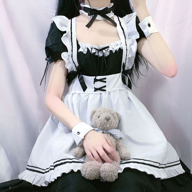 オリジナルの大きいサイズの日系メイド服の奇跡的な暖かいコスプレの制服lolitaロリータのワンピース|undefined