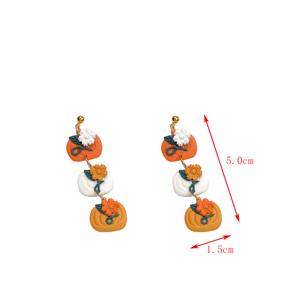Fashion Pumpkin soft clay Womenu0027S Drop Earrings 1 Pair